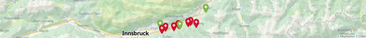 Kartenansicht für Apotheken-Notdienste in der Nähe von Wattenberg (Innsbruck  (Land), Tirol)